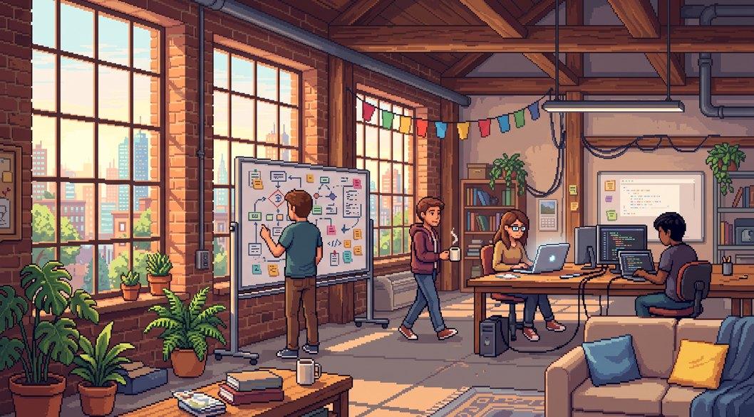 The Onesage studio: a small team at work